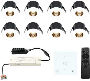8x Betty - Mini LED spotjes 12V IP44 Dimbaar via Wit