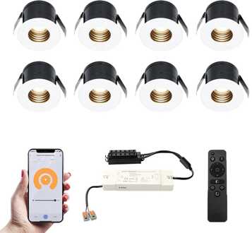 8x Betty - Mini LED spotjes 12V IP44 Wit