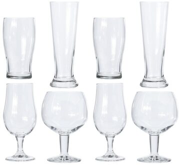 8x Bierglazen/proefglazen speciaal bier