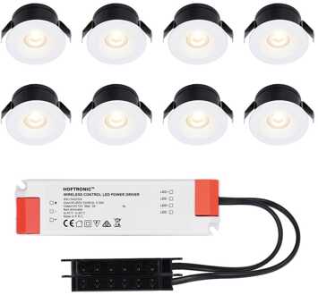 8x Cadiz - Mini LED spotjes 12V IP44 Wit
