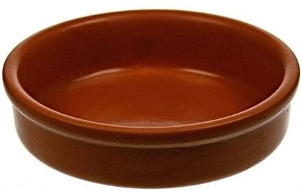 8x Creme brulee schaaltjes terracotta 12 cm - Serveerschalen Bruin