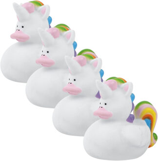 8x Eenhoorn badeend 7 cm
