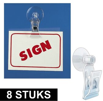 8x Feestversiering ophangen zuignap hanger