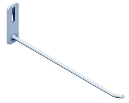 8x Gereedschap ophanghaken wit 20 cm