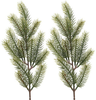 8x Kerstversiering dennentakken/dennentakjes groen 52 cm - Decoratieve tak kerst