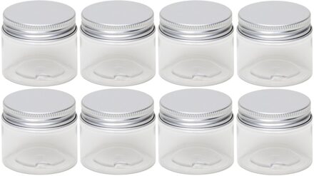 8x Kunststof weckpot/inmaakpot 50 ml met schroefdeksel - Action products