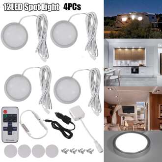 8x Led Auto Interieur Spot Lights Dimbare 10 Niveau 12V 2W Lezen Down Light Cabine Plafond Lamp Voor hotel Slaapkamer Boot Rv Caravan 4stk