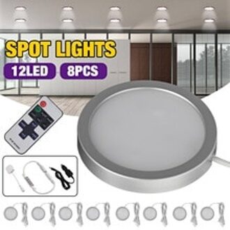 8x Led Auto Interieur Spot Lights Dimbare 10 Niveau 12V 2W Lezen Down Light Cabine Plafond Lamp Voor hotel Slaapkamer Boot Rv Caravan 8 stk