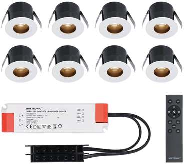 8x Olivia - Mini LED spotjes 12V IP44 Dimbaar via Wit