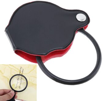 8X Optische Glas Mini Inklapbare Portable Pocket Vergrootglas Met Plastic Frame En Corticale Beschermhoes Voor Lezen