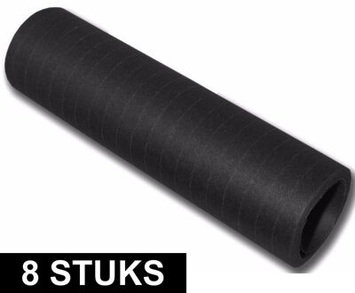 8x Serpentine zwart 4 meter Halloween versiering