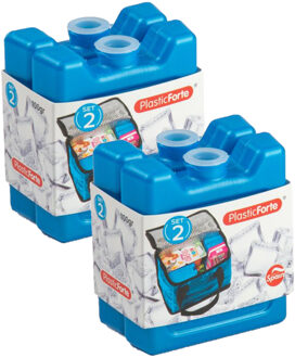 8x stuks 100 grams koelelementen 8 x 7.5 cm kobalt blauw