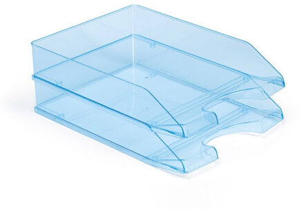 8x stuks Brievenbakjes transparant blauw A4 formaat