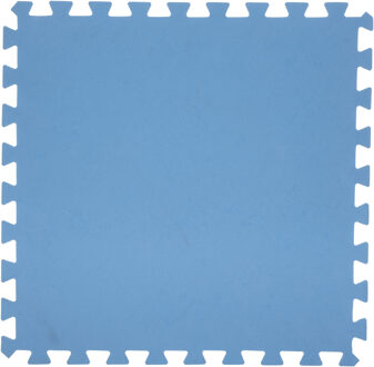 8x stuks Foam puzzelmat zwembadtegels/fitnesstegels blauw 50 x 50 cm Lichtblauw
