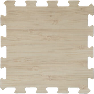 8x stuks Foam puzzelmat zwembadtegels/fitnesstegels hout 50 x 50 cm - Speelkleden Bruin