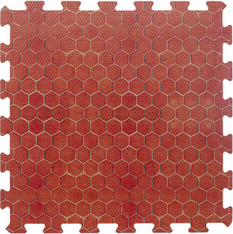 8x stuks Foam puzzelmat zwembadtegels/fitnesstegels terracotta tegeltjes 50 x 50 cm - Speelkleden Rood