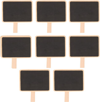 8x stuks Krijtbordjes op knijper 7 x 5 cm