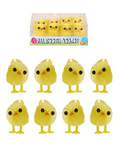8x stuks mini kuikentjes geel 3 cm