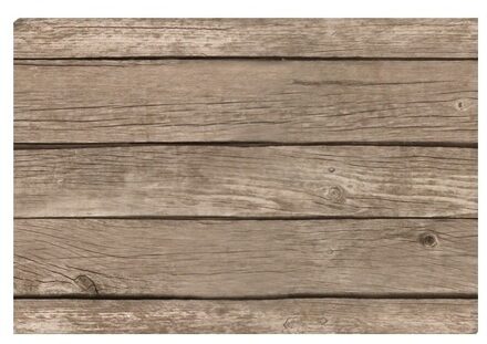 8x stuks placemats lichtbruine hout print 44 cm - Placemats/onderleggers tafeldecoratie - Tafel dekken