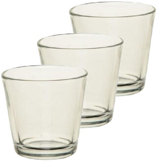 8x stuks theelichthouder transparant 7 cm - Action products