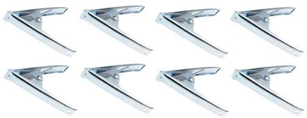 8x Zeilklem/zeilclip van metaal 10 cm - Klemmen/clips voor dekzeilen 8 stuks