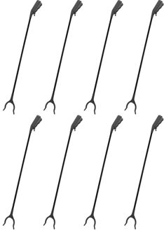 8x Zwarte afvalgrijpers 82 cm - Vuilnis opruimen - Grijparmen/afvalgrijpers/vuilnisgrijpers zwart