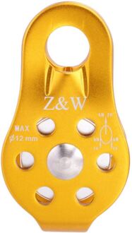 8x4.5x2.6 cm 20KN Aluminium Legering Bergbeklimmen Boom Arborist Klimmen Touw Soort Vaste Katrol Klimmen Enkele Katrol