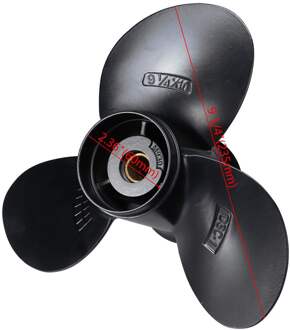 9 1/4X10 Propeller Boot Buitenboordmotor Propeller Voor Suzuki 8-20HP 58100-93733-019 Aluminium Zwart 3 blade 10 Spline Tand