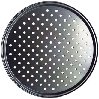 9/10/11/12 Inch Bakken Pizza Pan Met Gat Carbon Staal Anti-aanbak Keuken Koken 12duim