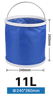 9/11/13L Draagbare Opvouwbare Emmer Outdoor Camping Wandelen Reizen Vissen Wassen Gereedschap Ronde Waterdichte Keuken Emmer 11L