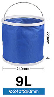 9/11/13L Draagbare Opvouwbare Emmer Outdoor Camping Wandelen Reizen Vissen Wassen Gereedschap Ronde Waterdichte Keuken Emmer 9L