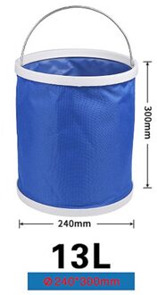 9/11/13L Draagbare Opvouwbare Emmer Outdoor Camping Wandelen Reizen Vissen Wassen Gereedschap Ronde Waterdichte Keuken Emmer