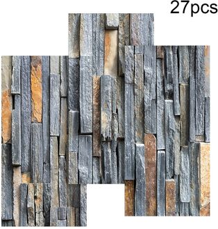 9/27/54Pcs Pvc Muursticker Home Woonkamer Muur Vloer Baksteen Decal Diy Badkamer Keuken Lijm decoratie 27stk