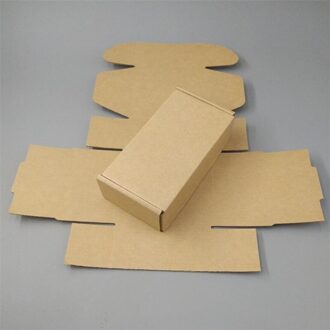 9.5*8.5*2.5Cm Golfkarton Opvouwbare Kraft Bruin Carton Verpakking Kartonnen Doos Voor Mailing