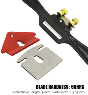 9" Adjustable Plane Spokeshave Woodworking Hand Planer Trimming Hand Tools Wood Hand Cutting Edge Chisel Tool with Screw/Blade
