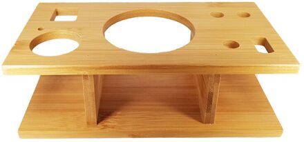 9 Bar Set, Rvs Cocktail Shaker Bar Gereedschap Met Stijlvolle Hout Stand Wood Rack