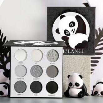 9 Colors Black Smoky Eyeshadow Palette #Panda Palette - 20g
