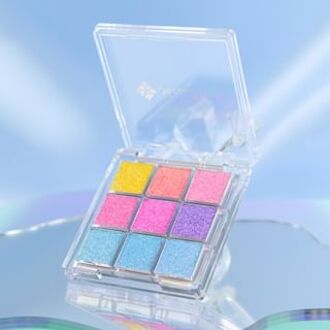 9 Colors Glittery Chameleon Eyeshadow Palette - Neon #02 Neon - 9g