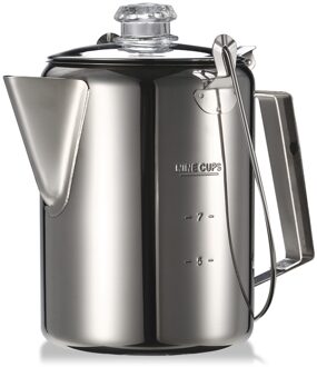 9 Cup Markering Rvs Percolator Koffie Pot Camping Thuis Keuken Kantoor Waterkoker Koffiezetapparaat
