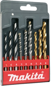 9-delige Borenset Hout/Steen/Metaal D-08660