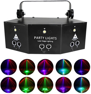 9 Eyes Laser Stage Projector With Controller for Disco Party Strobe Lights Effect Lamp Professional RGB Disco Light DJ Lamp