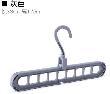 9-Gat Kleerhanger Organizer Ruimtebesparend Hanger Multifunctionele Vouwen Magische Hangers Droogrekken Sjaal Kleding Opslag grijs