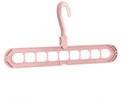 9 Gaten Kleding Garderobe Hanger Haak Kleding Opknoping Overjas Rack Plank Organisator Opslag Schoenenrek Super Duurzaam Roze