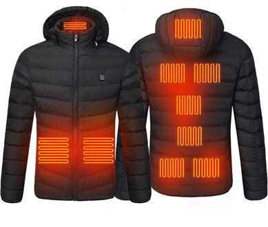 9 Gebieden Verwarmde Jassen Usb Mannen Vrouwen Winter Outdoor Elektrische Verwarming Jassen Warm Sprots Thermische Jas Kleding Verwarmbare vest