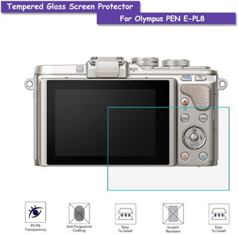 9 H Gehard Glas LCD Screen Protector Shield Film voor Camera Olympus PEN E-PL8 3-Inch LCD Accessoires