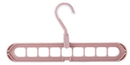 9-Hole Kleding Broek Sjaal Hanger Droogrek Haak Garderobe Organizer Multi-Port Home Opslag Haken Kleding Stand holder Hangers Roze