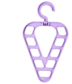 9-Hole Magic Kleerhanger Closet Organizer Ruimtebesparend Nuttig Droogrekken paars