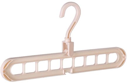 9-Hole Multi-Poort Ondersteuning Cirkel Kleerhanger Magic Kleerhanger Ondersteuning Baby Jas Hanger Multifunctionele Plastic Drogen rack beige
