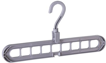 9-Hole Multi-Poort Ondersteuning Cirkel Kleerhanger Magic Kleerhanger Ondersteuning Baby Jas Hanger Multifunctionele Plastic Drogen rack grijs