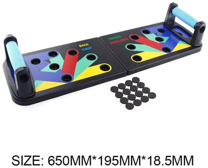 9 In 1 Push Up Board Met Instructie Print Body Building Fitness Oefening Gereedschap Mannen Vrouwen Push-Up Stands voor Gym Body Training